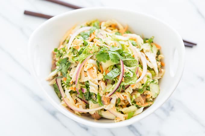 Quick Banh Mi Slaw with Creamy Sriracha Dressing